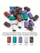 Körömfúró készlet csiszolószalagokkal és keményfém fúrókkal