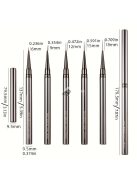 5db UV géllakk körömbélés ecsetkészlet Rajzvonalak Csíkfestés Virágtoll Körömdíszítés manikűr Fém fogantyús csíkozó ecsetek 6/9/12/15/18mm
