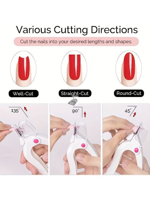 Professzionális állítható rozsdamentes acél körömvágó akril körmökhöz – tökéletes manikűr körömszalon eszközökhöz és műköröm manikűrhöz