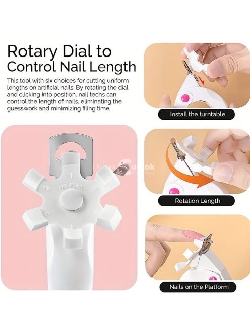 Professzionális állítható rozsdamentes acél körömvágó akril körmökhöz – tökéletes manikűr körömszalon eszközökhöz és műköröm manikűrhöz