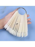 50 db-os bemutató műkörmök, körömminták, gél körömlak paletta színek bemutatásához, manikűr gyakorló eszközök