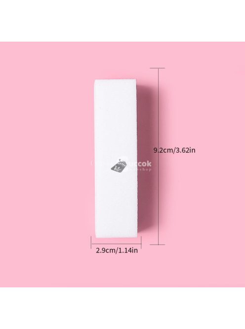 10 db Fehér erősen habzó polírozó reszelő Nail Art Tool Körömpolírozó reszelő