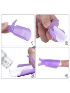 10 db UV géllakk eltávolító csomagolóeszköz - Professzionális műanyag akril körömdíszítő áztató sapka klip az egyszerű felvitelért és eltávolításért