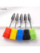 5 db Volfrámkarbid körömfúró, forgó elektromos keményfém maró manikűr géllakk eltávolítóhoz 7,62/81,28 cm körömreszelő pedikűr