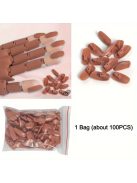 Manikűr edzőmodell kéz rugalmas ujjakkal - Állítható körömdíszítő gyakorló bábu, hipoallergén körömtechnikus eszköz szorítóval, 100 db körömtippet tartalmaz kezdőknek és profiknak