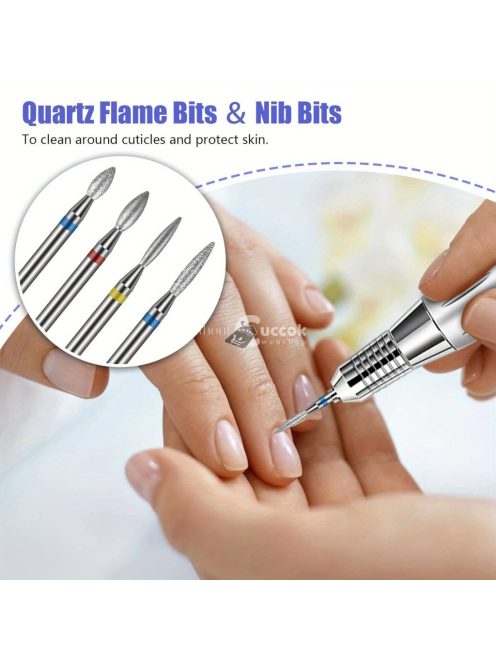 20 db-os fúrószár szett akril körömhöz – 3/32'' kerámia- és keményfém fúrószárak körömfúróhoz, professzionális manikűr, pedikűr, körömápoló eszközök, illatanyagmentes