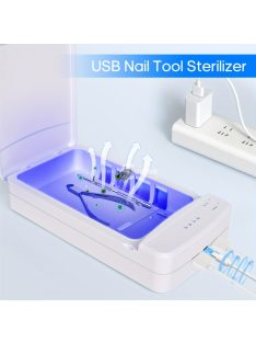   Hordozható köröm-sterilizátor kék fény USB-vel – tökéletes otthoni manikűrhöz és szalon kellékekhez!