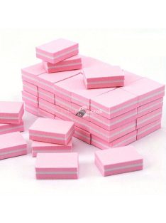   50 db-os mini körömreszelő blokk, kétoldalas csiszolóreszelők, polírozó manikűr-pedikűr eszközök, körömművészeti szivacskockák formázáshoz és simításhoz
