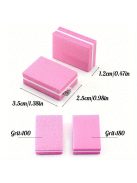 50 db-os mini körömreszelő blokk, kétoldalas csiszolóreszelők, polírozó manikűr-pedikűr eszközök, körömművészeti szivacskockák formázáshoz és simításhoz