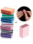 50 db-os mini körömreszelő blokk, kétoldalas csiszolóreszelők, polírozó manikűr-pedikűr eszközök, körömművészeti szivacskockák formázáshoz és simításhoz