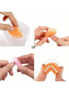 50 db-os mini körömreszelő blokk, kétoldalas csiszolóreszelők, polírozó manikűr-pedikűr eszközök, körömművészeti szivacskockák formázáshoz és simításhoz