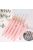5db Rózsaszín/fekete Nail Art Ecsetek A Részletekért, Long Nail Art Line Ecsetek Manikűrzselé Finom Mintákhoz