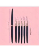 5db Rózsaszín/fekete Nail Art Ecsetek A Részletekért, Long Nail Art Line Ecsetek Manikűrzselé Finom Mintákhoz