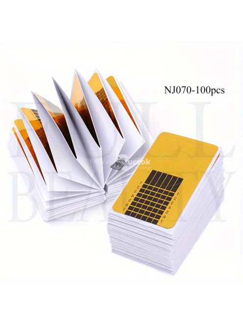 Nail Art Papírtartó, Téglalap Alakú Körömhosszabbító Arany Ujjtartó, Körömragasztós Ujjtartó, Körömhosszabbító Tartó