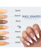 Nail Art Papírtartó, Téglalap Alakú Körömhosszabbító Arany Ujjtartó, Körömragasztós Ujjtartó, Körömhosszabbító Tartó