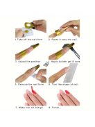 Nail Art Papírtartó, Téglalap Alakú Körömhosszabbító Arany Ujjtartó, Körömragasztós Ujjtartó, Körömhosszabbító Tartó