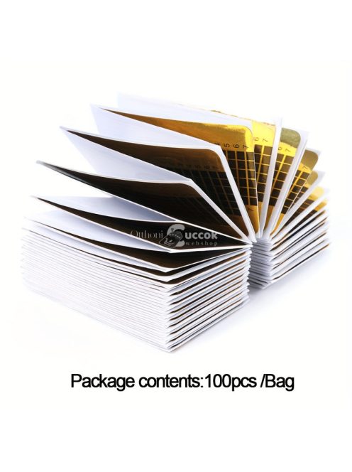 Nail Art Papírtartó, Téglalap Alakú Körömhosszabbító Arany Ujjtartó, Körömragasztós Ujjtartó, Körömhosszabbító Tartó