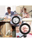 Állítható LED nagyító lámpa, nagyító üveg lámpa szorítóval, hosszú karú asztali lámpa manikűrhöz, szépségápoláshoz