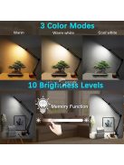 Állítható LED nagyító lámpa, nagyító üveg lámpa szorítóval, hosszú karú asztali lámpa manikűrhöz, szépségápoláshoz