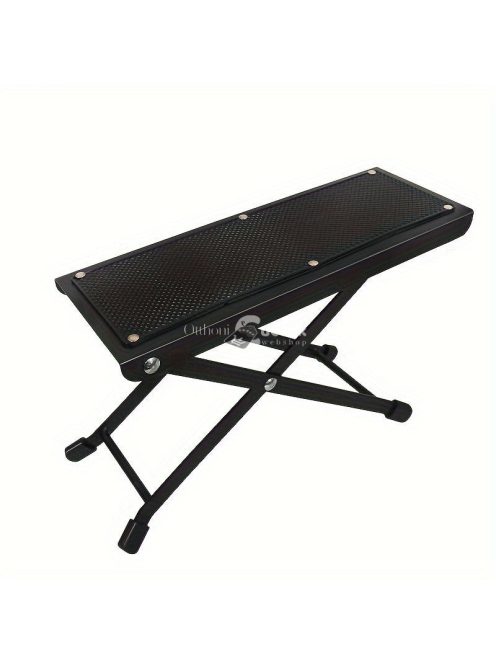 Állítható 4 magasságú, csúszásmentes pedál, fekete lábtartó állvány pedikűrhöz, hordozható, összecsukható lábujj köröm tartó platform