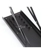 Állítható 4 magasságú, csúszásmentes pedál, fekete lábtartó állvány pedikűrhöz, hordozható, összecsukható lábujj köröm tartó platform