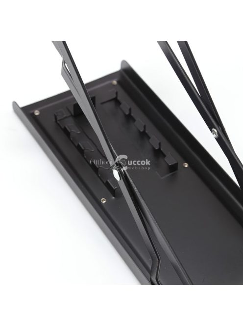 Állítható 4 magasságú, csúszásmentes pedál, fekete lábtartó állvány pedikűrhöz, hordozható, összecsukható lábujj köröm tartó platform