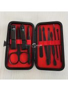 Professzionális manikűr és pedikűr készlet, precíziós rozsdamentes acél körömápoló eszközök tartós utazótáskával, szalon minőségű ápolókészlet otthoni és útközbeni használatra