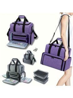   1db Hordozható Körömlakk-rendező, 80 Palack És 1 Körömlámpa Fér El, Körömlakk Hordtáska 2 Kivehető Tasakkal, Körömlakk-anyag-rendező, Hordozható Körömlakk-tartó Körömkellékekhez (csak Táska)