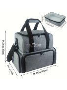 1db Hordozható Körömlakk-rendező, 80 Palack És 1 Körömlámpa Fér El, Körömlakk Hordtáska 2 Kivehető Tasakkal, Körömlakk-anyag-rendező, Hordozható Körömlakk-tartó Körömkellékekhez (csak Táska)