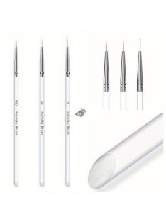   3 db-os körömfestő csíkecset készlet, finom vonalú ecset, vékony vonalú gél köröm precíziós ecsetek, illatmentes körömdíszítő eszközök