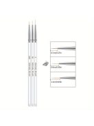 3 db-os körömfestő csíkecset készlet, finom vonalú ecset, vékony vonalú gél köröm precíziós ecsetek, illatmentes körömdíszítő eszközök