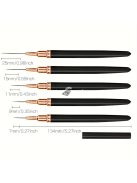 5 darabos Professzionális Köröm Művészeti Ecsetkészlet - Finom Szegélyező, Részletező Csík, Virágmintás & UV Gél Lakk Eszközök - Formaldehidmentes Manikűrhöz és Pedikűrhöz