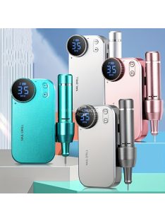   Professzionális 35000 RPM körömfúró , újratölthető elektromos körömreszelő gép E reszelő akril körmökhöz gél polírozás eltávolító