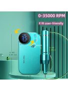 Professzionális 35000 RPM körömfúró , újratölthető elektromos körömreszelő gép E reszelő akril körmökhöz gél polírozás eltávolító