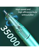 Professzionális 35000 RPM körömfúró , újratölthető elektromos körömreszelő gép E reszelő akril körmökhöz gél polírozás eltávolító