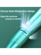 Professzionális 35000 RPM körömfúró , újratölthető elektromos körömreszelő gép E reszelő akril körmökhöz gél polírozás eltávolító