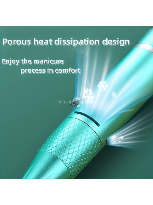 Professzionális 35000 RPM körömfúró , újratölthető elektromos körömreszelő gép E reszelő akril körmökhöz gél polírozás eltávolító