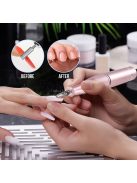 Professzionális 35000 RPM körömfúró , újratölthető elektromos körömreszelő gép E reszelő akril körmökhöz gél polírozás eltávolító