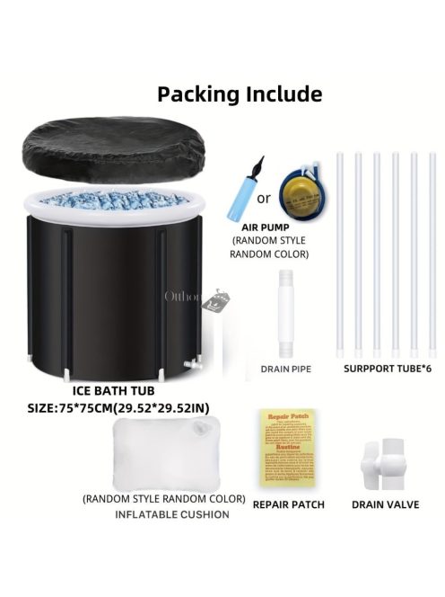 1 Db Összecsukható, Szabadon Álló Fürdőkád, Hordozható Fürdőkád Bel- És Kültérre, Pezsgőfürdőkád, Hordozható, Szabadon Álló Fürdőkád