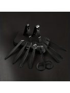 Professzionális körömápoló készlet férfiaknak és nőknek - 24 darabos manikűr és pedikűr szett utazó tokkal, hipoallergén fém pengékkel, kutikula fogóval és eszközökkel