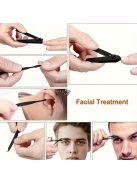 Professzionális körömápoló készlet férfiaknak és nőknek - 24 darabos manikűr és pedikűr szett utazó tokkal, hipoallergén fém pengékkel, kutikula fogóval és eszközökkel