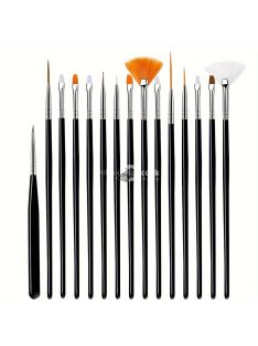   15 darabos precíziós ecsetkészlet részletezéshez és művészethez - Ideális akril, vízfesték, olajfestmény, modellek, repülőgép készletek és köröm művészethez