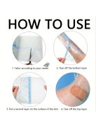 Vízálló zuhanygipsz tekercs (15 cm x 2 m) - Tetoválás bőrvédő párna, illatmentes hidratáló zokni úszáshoz, sporthoz és zuhanyozáshoz