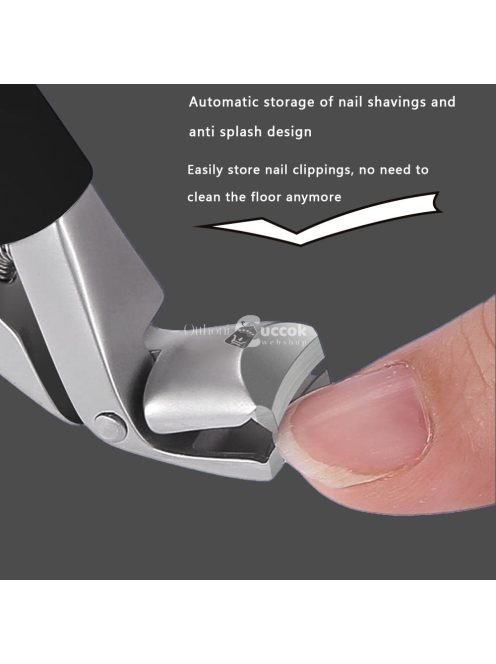 6 darabos körömcsipesz készlet ívelt pengékkel, benőtt körömreszelővel & szögletes vágókkal - Szagmentes manikűr & pedikűr készlet minden körtípushoz