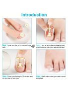 6 darabos körömcsipesz készlet ívelt pengékkel, benőtt körömreszelővel & szögletes vágókkal - Szagmentes manikűr & pedikűr készlet minden körtípushoz