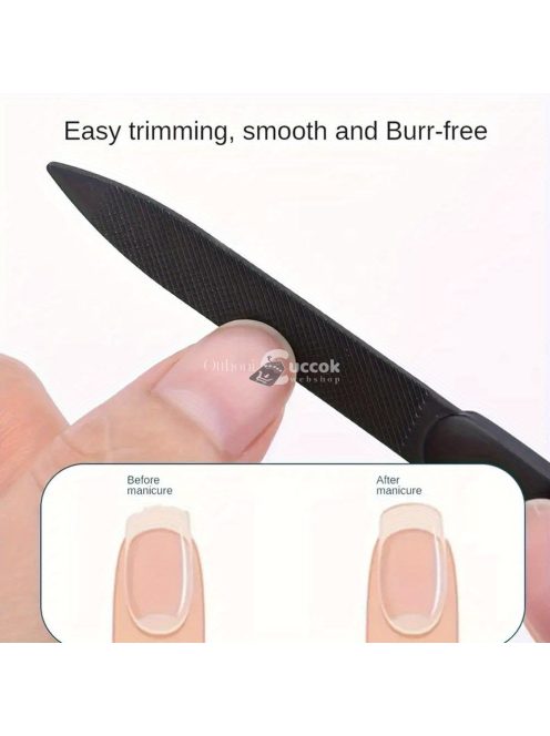 6 darabos körömcsipesz készlet ívelt pengékkel, benőtt körömreszelővel & szögletes vágókkal - Szagmentes manikűr & pedikűr készlet minden körtípushoz