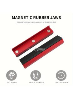   Mágneses alumíniumötvözet szerszámszorító satupofa, 10.16-20.32cm - Puha gumi fogás, rozsda- és vegyszerálló, ideális a gyártáshoz és a szerelőkhöz