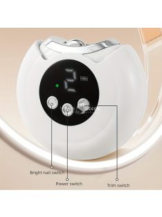   Körömvágó és polírozó LED-es fénnyel, lítium-ion akkumulátorral, otthoni használatra, szalonminőségű körömápoláshoz