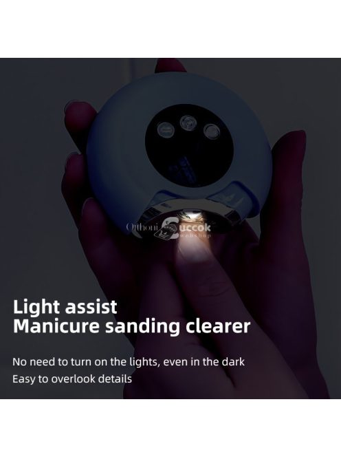 Körömvágó és polírozó LED-es fénnyel, lítium-ion akkumulátorral, otthoni használatra, szalonminőségű körömápoláshoz