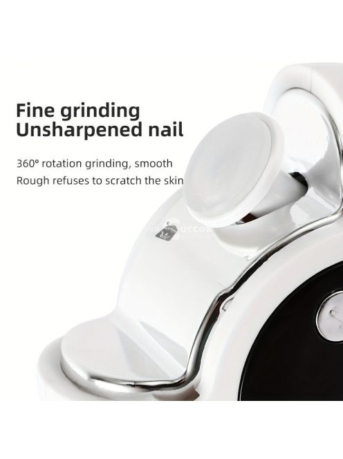 Körömvágó és polírozó LED-es fénnyel, lítium-ion akkumulátorral, otthoni használatra, szalonminőségű körömápoláshoz